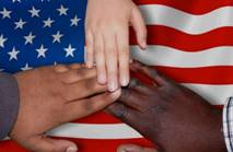 3 руки на флаге США