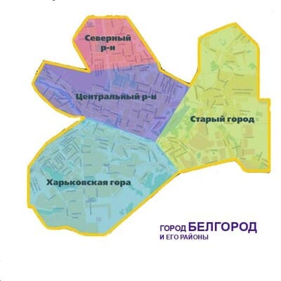 Карта районов Белгорода