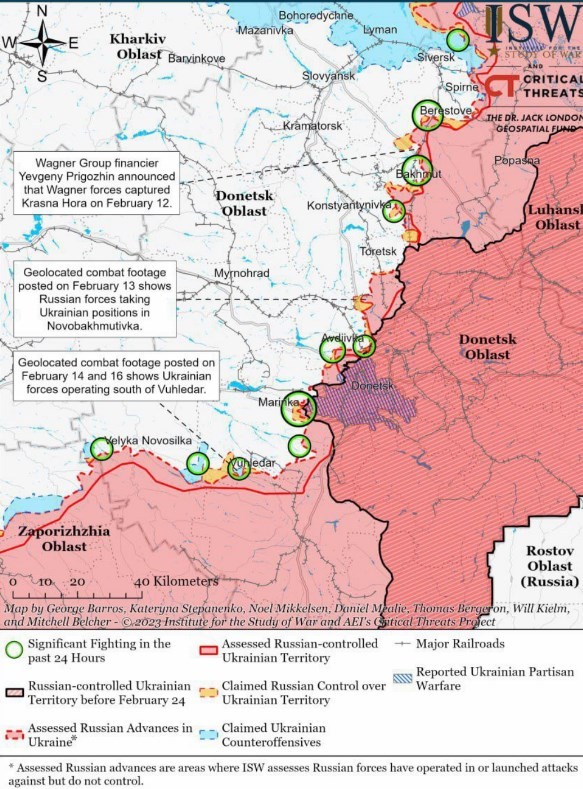 Карта военных действий Донецк