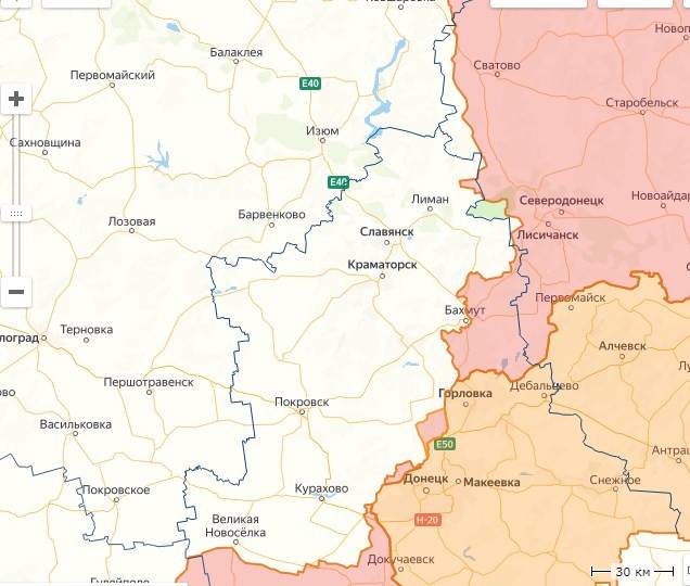 Карта Украины боевые действия сейчас