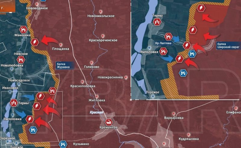 Карта боевых действий 2023г