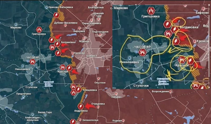 Интерактивная карта боевых действий на Украине на сегодня 13.02.2024 в реальном времени